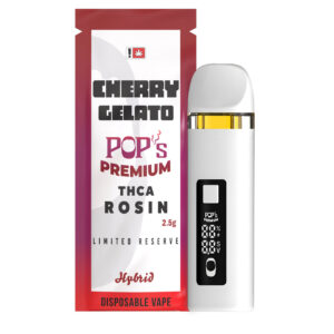 Pop’s Cherry Gelato (Hybrid) 2.5g THCA Rosin Disposable Vape